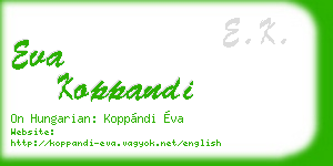 eva koppandi business card