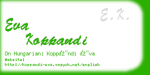 eva koppandi business card